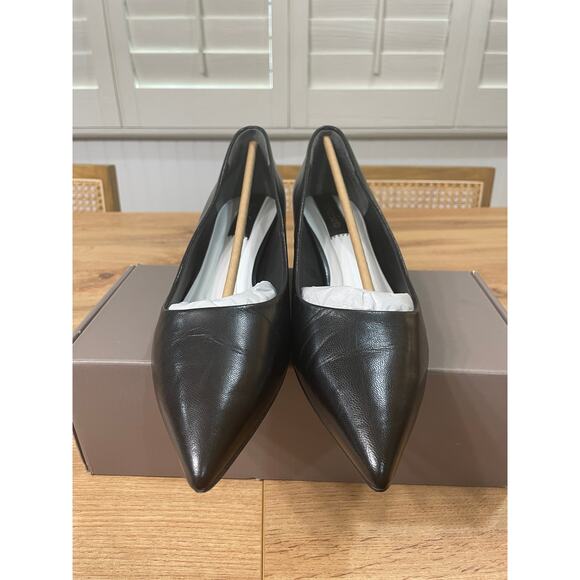 Franco Sarto Racer Pump Black Leather Size 8 Wide NIB Timeless Dressy Shoes - Picture 7 of 14